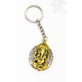 Fém Ganesha kulcstartó