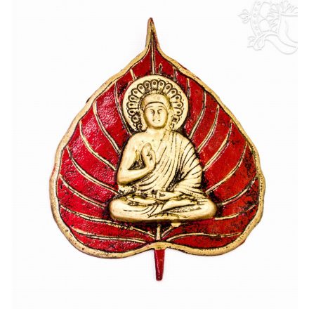 Tanító Buddha Bódhi levélen fém fali függő