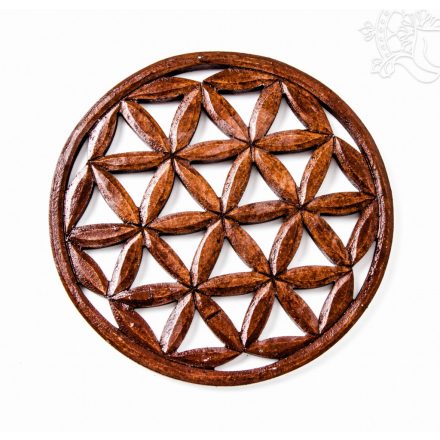 Élet virága falikép - barna - 20 cm