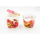 Dísz poharas illatgyertya - fahéj és gránátalma