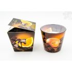 Dísz poharas illatgyertya - csokoládé és narancs