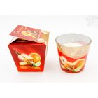 Dísz poharas illatgyertya - karácsonyi fahéj és alma