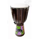Mintás, fa djembe dob - 50 cm