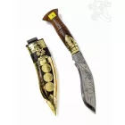 Tradicionális díszes nepáli khukuri kés - 25 cm