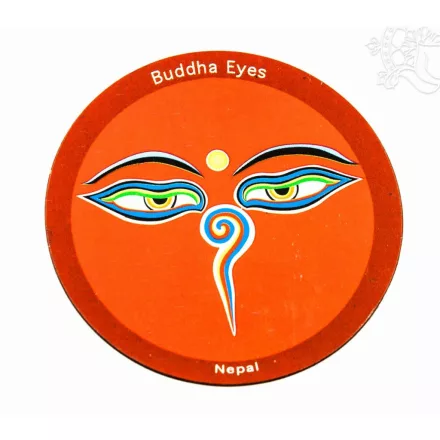 Buddha szem vékony mágnes, piros