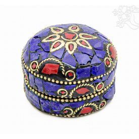 Firoza ékszertartó doboz - kövekkel kirakott - kicsi