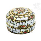 Firoza ékszertartó doboz - kövekkel kirakott - közepes