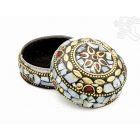 Firoza ékszertartó doboz - kövekkel kirakott - közepes