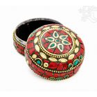 Firoza ékszertartó doboz - kövekkel kirakott - közepes