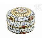 Firoza ékszertartó doboz - kövekkel kirakott - nagy