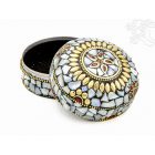 Firoza ékszertartó doboz - kövekkel kirakott - nagy