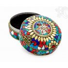 Firoza ékszertartó doboz - kövekkel kirakott - nagy