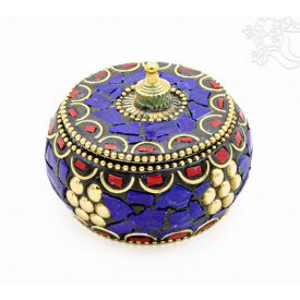 Firoza ékszertartó doboz - mozaikos díszítéssel