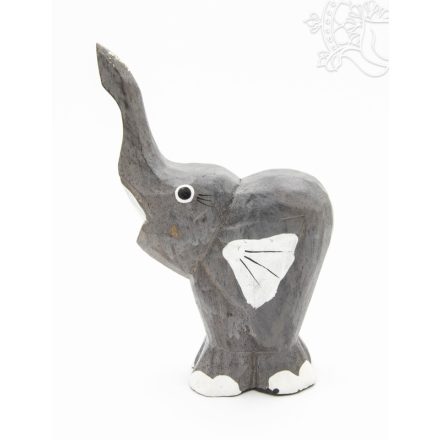 Fa elefánt, szürke közepes - 17 cm