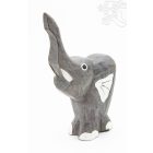 Fa elefánt, szürke közepes - 17 cm