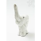  Fa elefánt, fehér közepes - 17 cm 