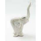  Fa elefánt, fehér nagy - 19 cm 