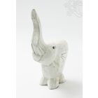  Fa elefánt, fehér nagy - 19 cm 