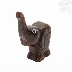  Fa elefánt, barna kicsi - 15 cm 