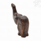  Fa elefánt, barna közepes - 17 cm 