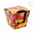 Dísz poharas illatgyertya - karácsonyi sült alma, narancs, fűszerek