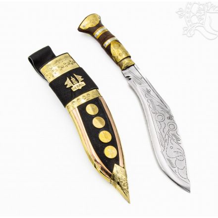 Tradicionális díszes nepáli khukuri kés - 36 cm