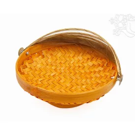 Kerek, rattan kenyértartó - 24 cm