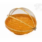 Kerek, rattan kenyértartó - 24 cm