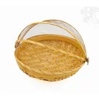 Kerek, rattan kenyértartó - 24 cm