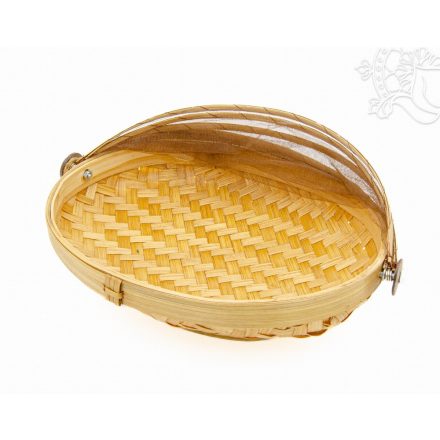 Ovális, rattan kenyértartó - 29x21 cm