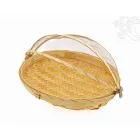 Ovális, rattan kenyértartó - 29x21 cm