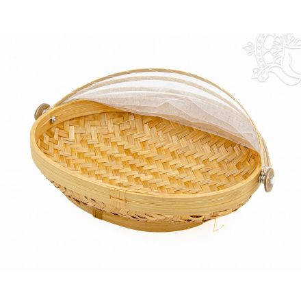 Ovális, rattan kenyértartó - 29x21 cm