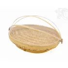 Ovális, rattan kenyértartó - 29x21 cm