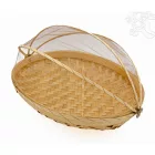 Ovális, rattan kenyértartó - 40x31 cm