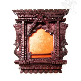 Tradicionális nepáli/tibeti fa ablakkeret fényképtartó