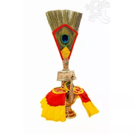 Prémium réz bumpa pávatollal – 38 cm