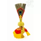 Prémium aranyozott réz bumpa pávatollal – 45 cm