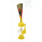 Prémium aranyozott réz bumpa pávatollal – 45 cm