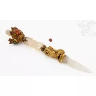 Hegyikristály Vadzsra Kilaya phurba, aranyozott – 37 cm