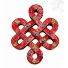 Prémium, gazdagon díszített, fa végtelen fali függő – 38,5 cm