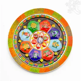 Tibeti 8 szerencsejel vastag domború mágnes