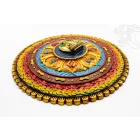 Mandala Shakyamuni Buddha falidísz 8 szerencsejellel – 39,5 cm