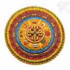 Mandala dupla vadzsra és 8 szerencsejellel falidísz – 39,5 cm