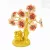 Nevető Buddha szobor virágzó fával - 20 cm