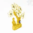 Shakyamuni Buddha szobor virágzó fával - 20 cm
