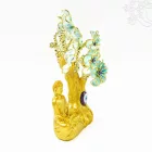 Shakyamuni Buddha szobor virágzó fával - 20 cm