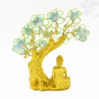Shakyamuni Buddha szobor virágzó fával - 20 cm