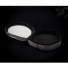 Kagylós ékszertartó doboz - fehér legyező