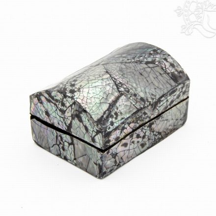 Pávakagyló ékszertartó doboz – 7 cm