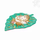 Ganesha Bódhi levélen fém fali függő - 20 cm